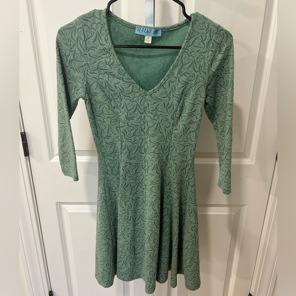Floral Green Mini Dress